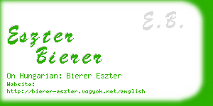 eszter bierer business card
